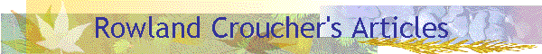 Rowland Croucher's Articles